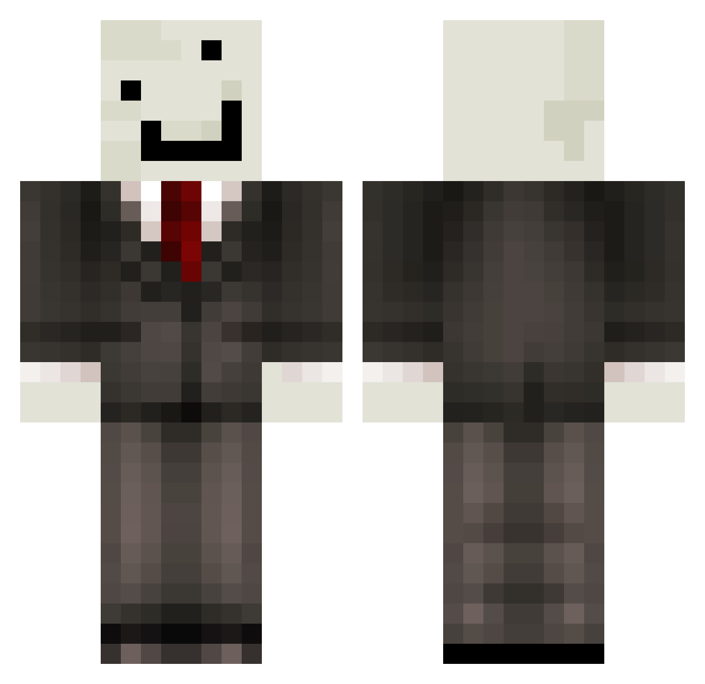 Klebeband476 Minecraft skin, front and back view