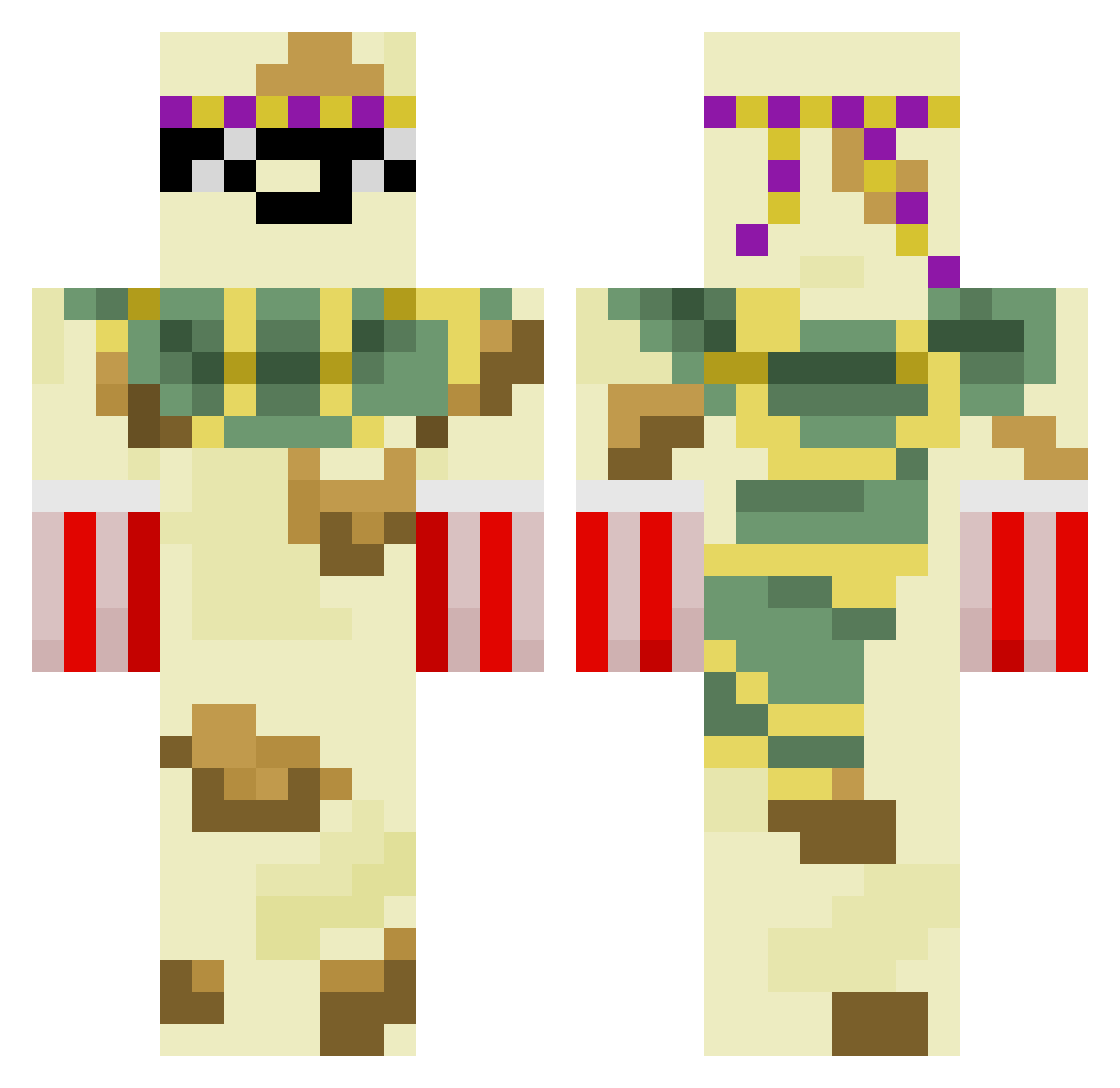 mrfloopy24 Minecraft skin, front and back view