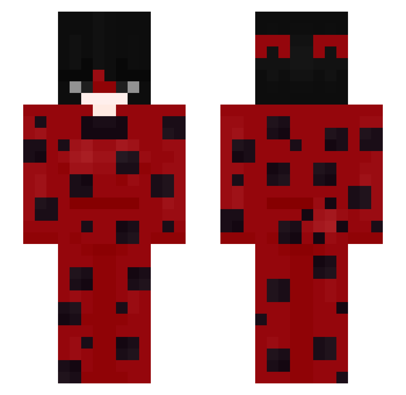 okuqi Minecraft skin, front and back view