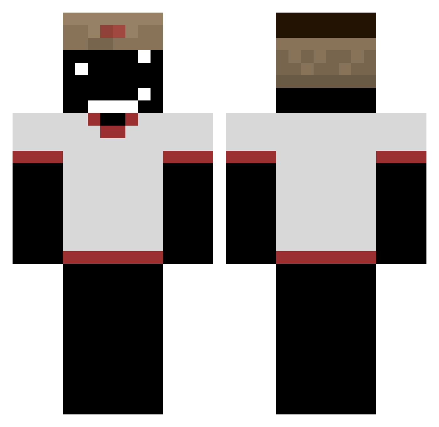 kadakado Minecraft skin, front and back view