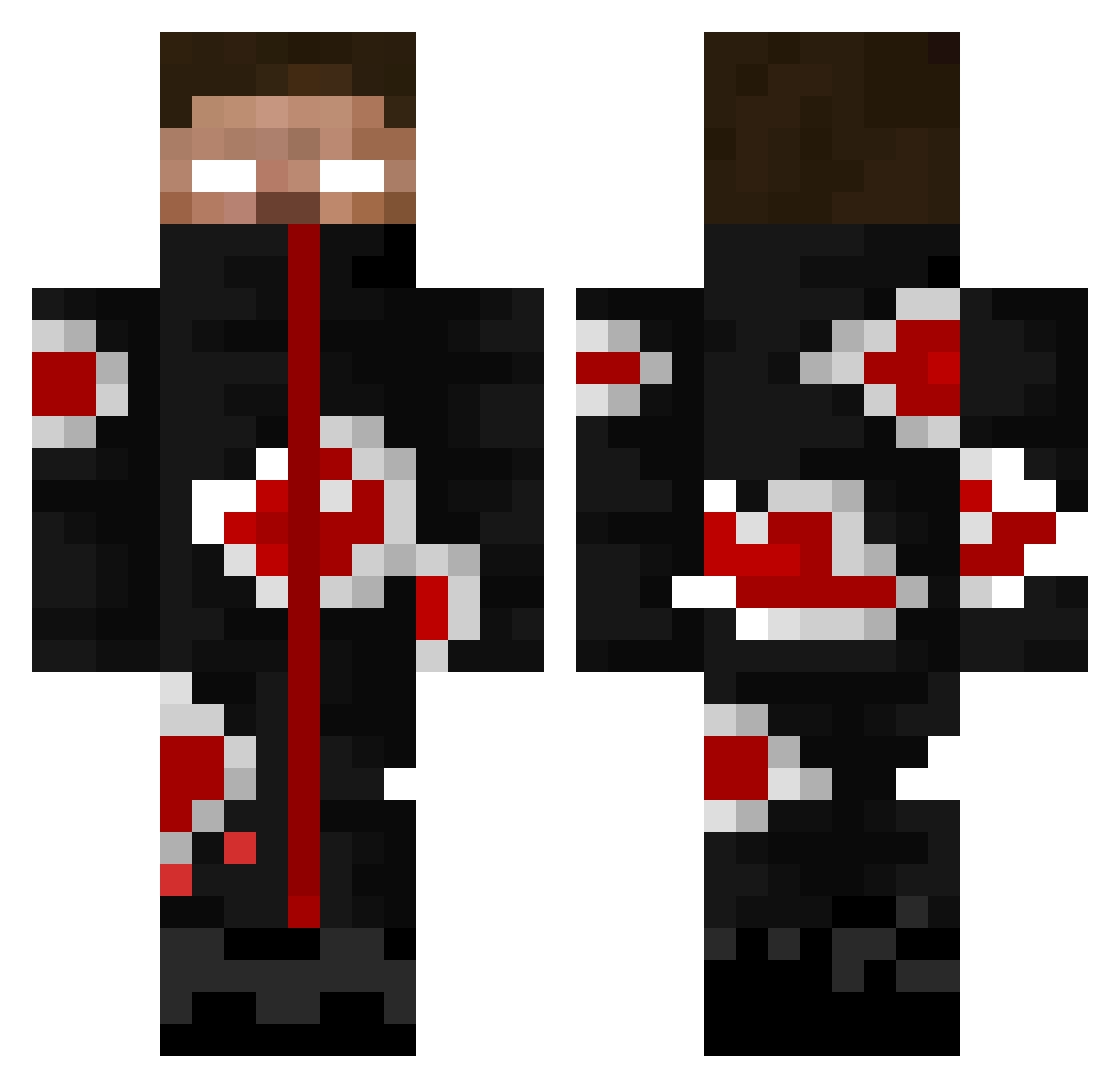 Vojtadragon Minecraft skin, front and back view