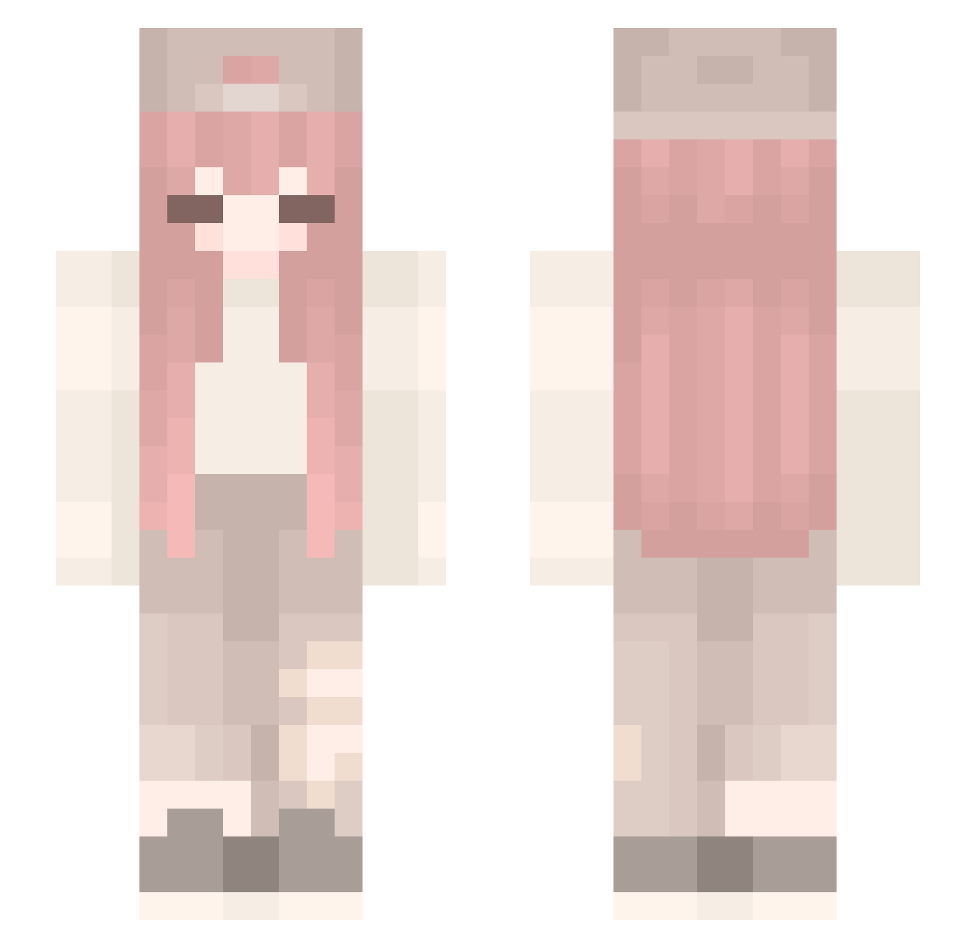 CaioBRPlaysYT Minecraft skin, front and back view