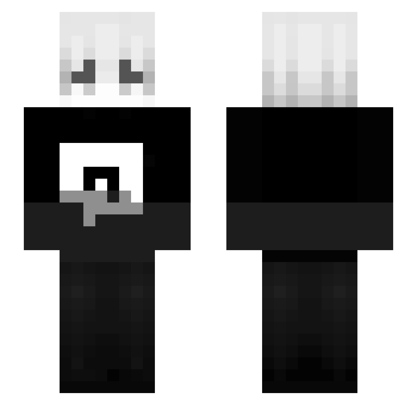 Therealhammie Minecraft skin, front and back view
