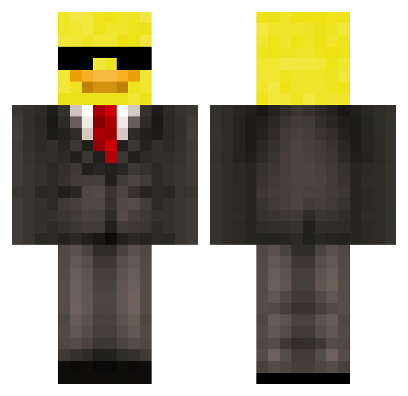 ZakLaMenace_ Minecraft skin, front and back view