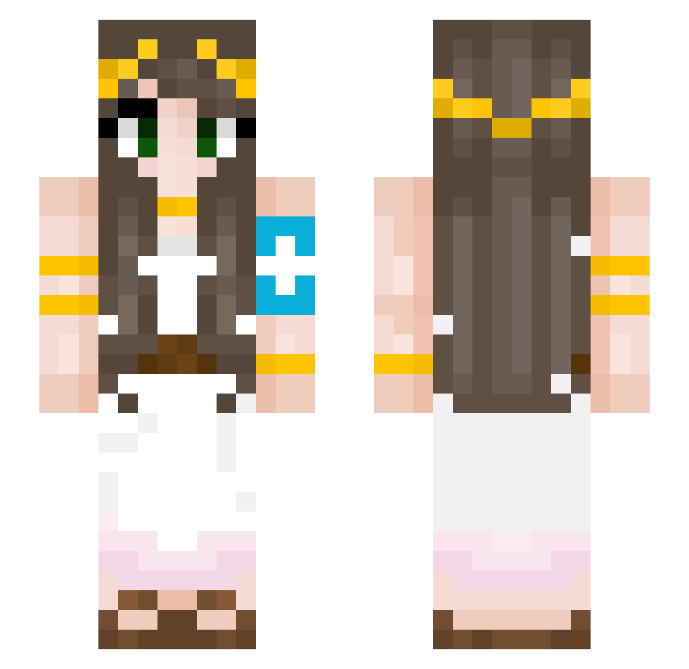 SuperZombie1000 Minecraft skin, front and back view