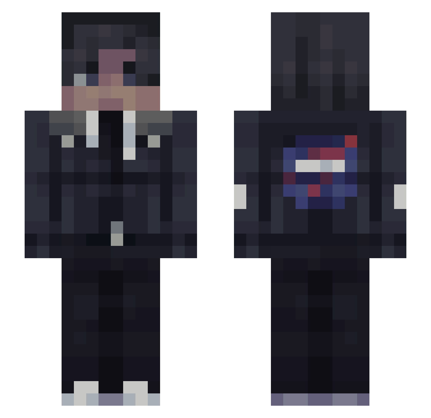 Curiousjams Minecraft skin, front and back view