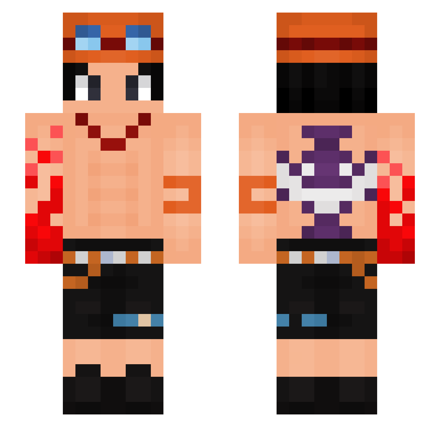 PyryOn200ePC Minecraft skin, front and back view