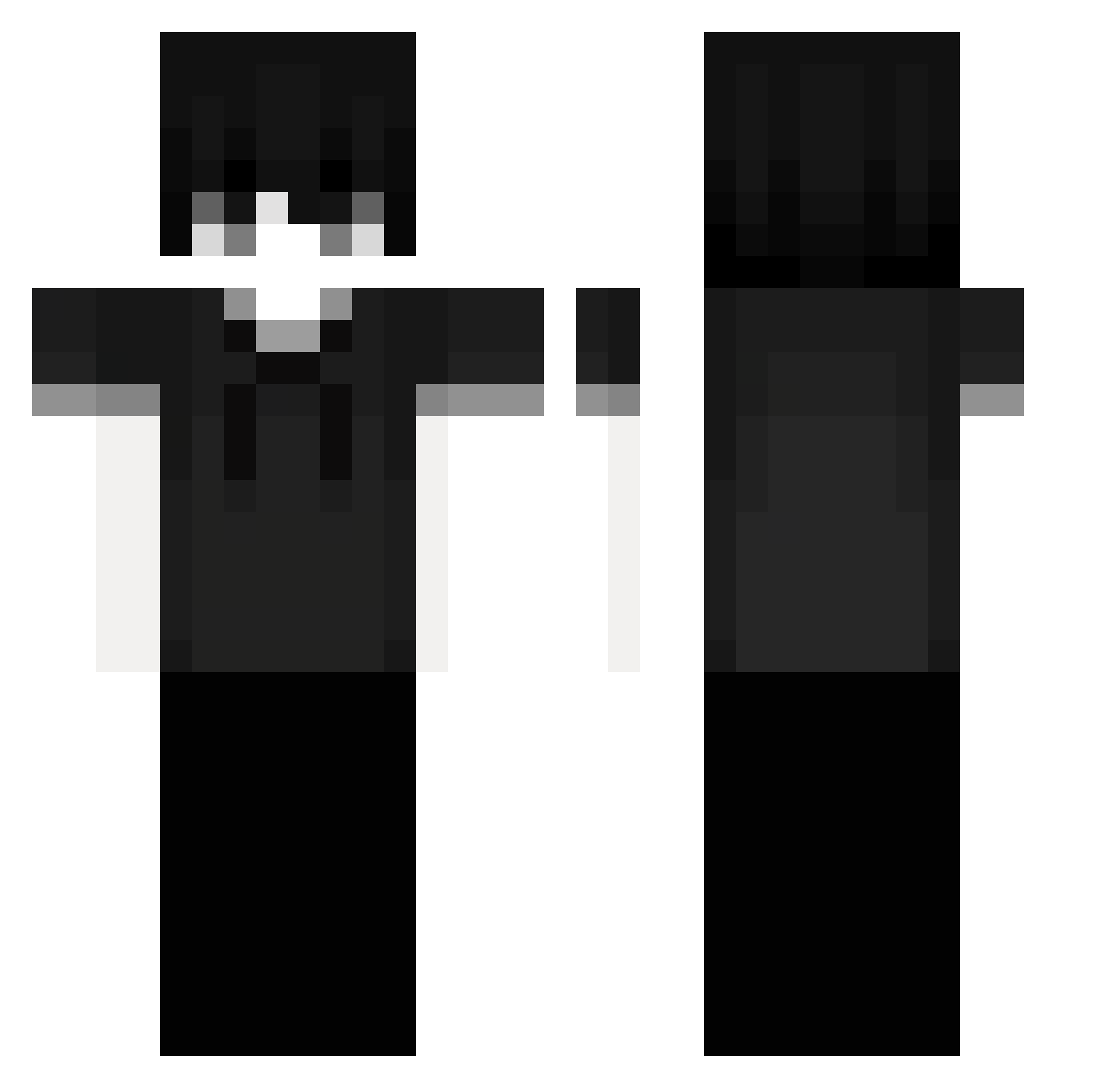 spuhs Minecraft skin, front and back view