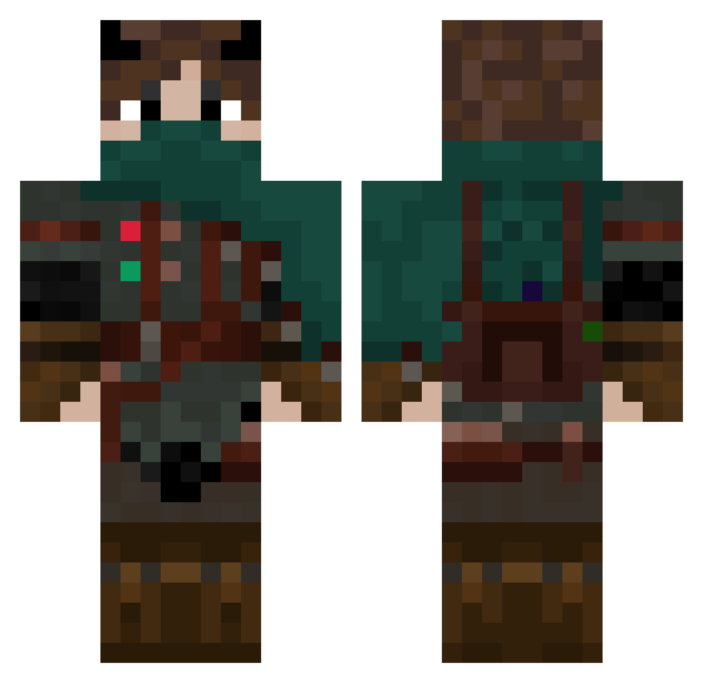 Reod83 Minecraft skin, front and back view