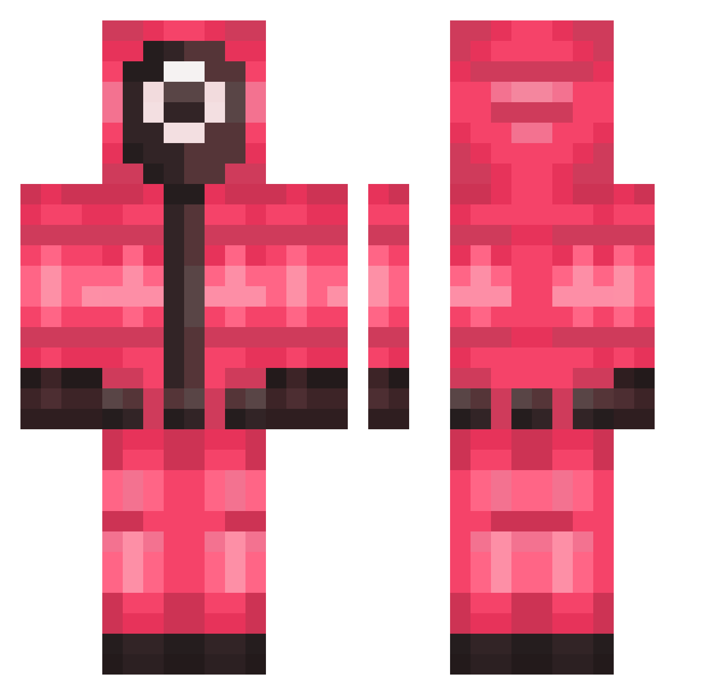 MrDeanMachine Minecraft skin, front and back view