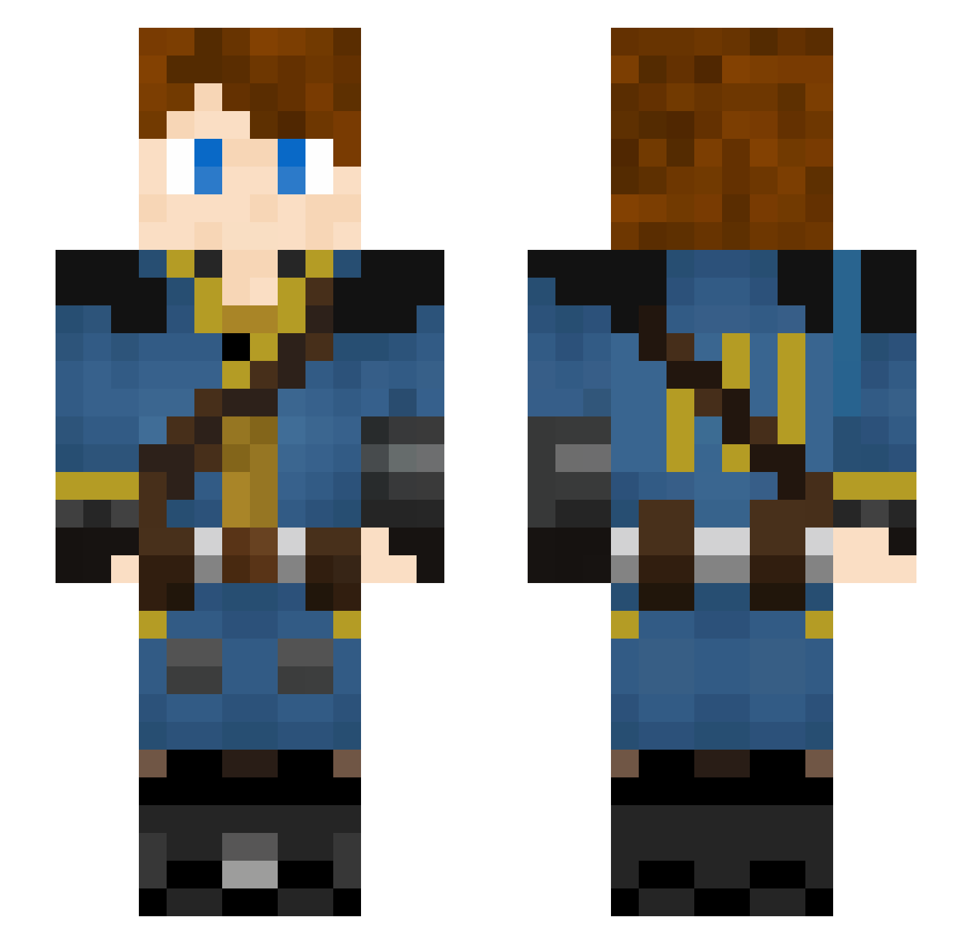 Orangenkeks04 Minecraft skin, front and back view