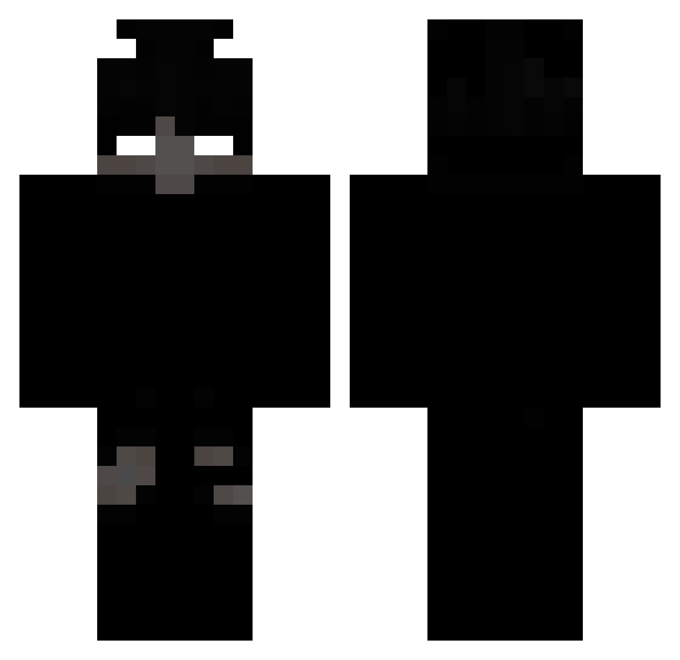 wldv Minecraft skin, front and back view