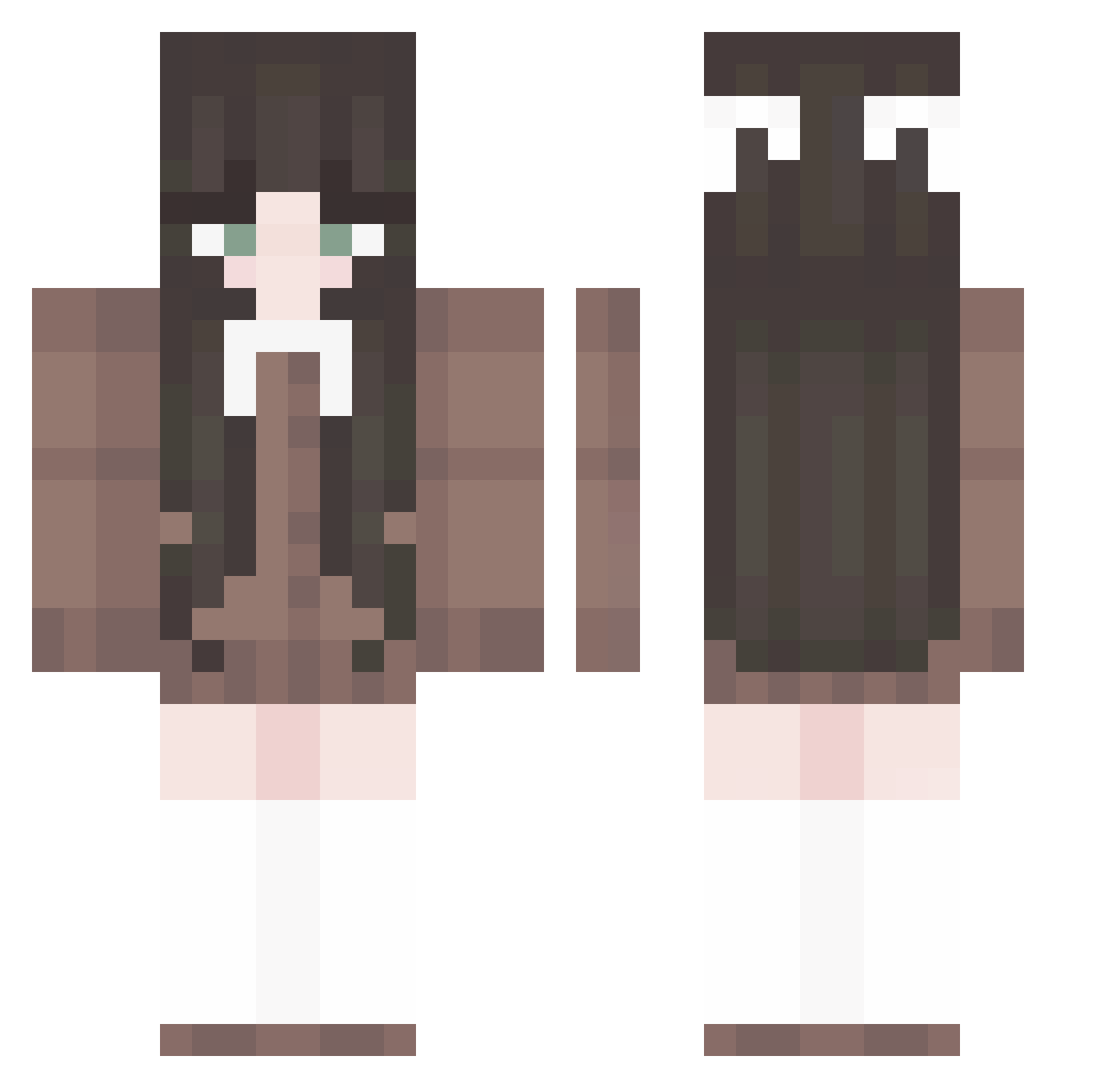 froqito Minecraft skin, front and back view