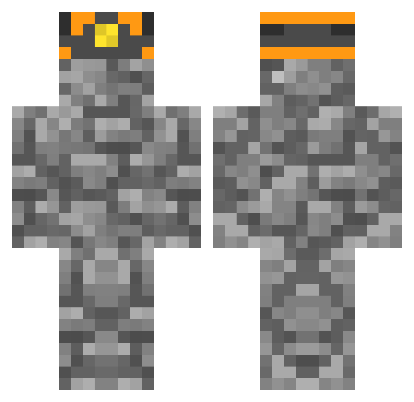 GhostStriker_ Minecraft skin, front and back view