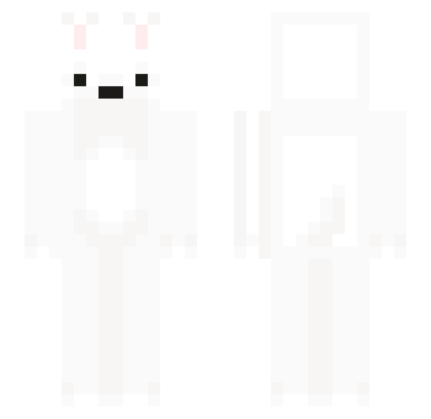 rlarbzl Minecraft skin, front and back view