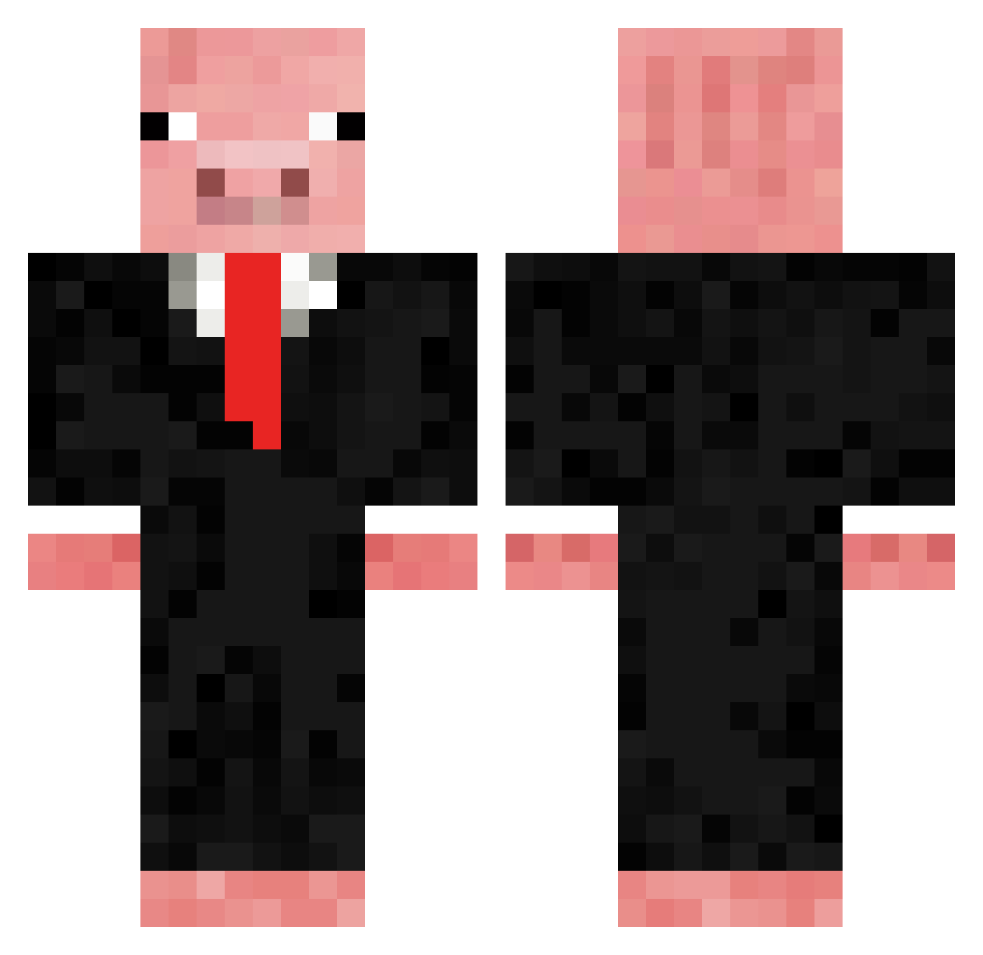 PumperJoergen Minecraft skin, front and back view