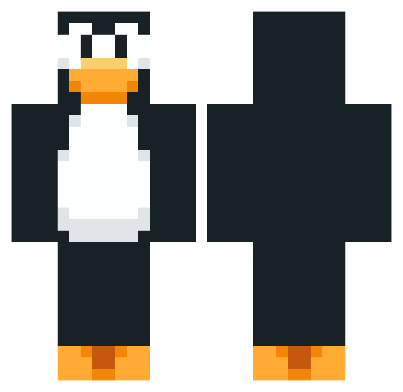 shlongMeat Minecraft skin, front and back view
