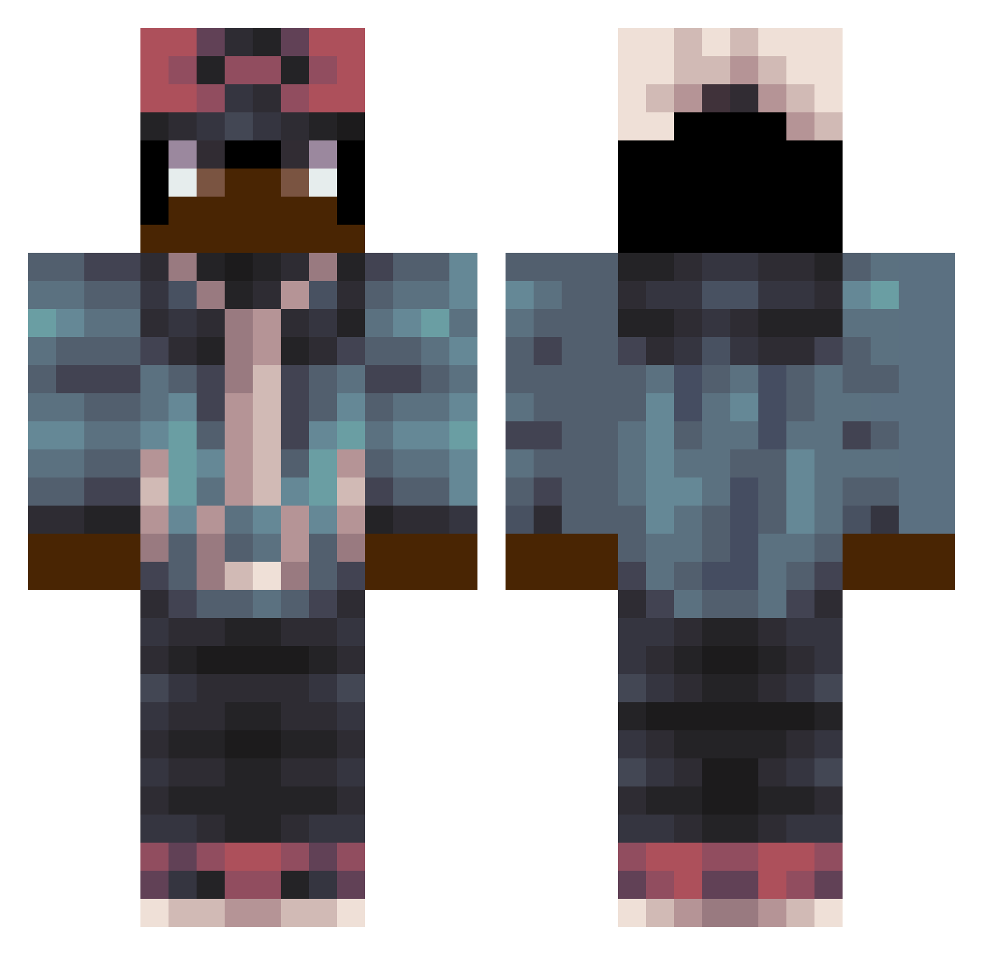 Rapidflex Minecraft skin, front and back view