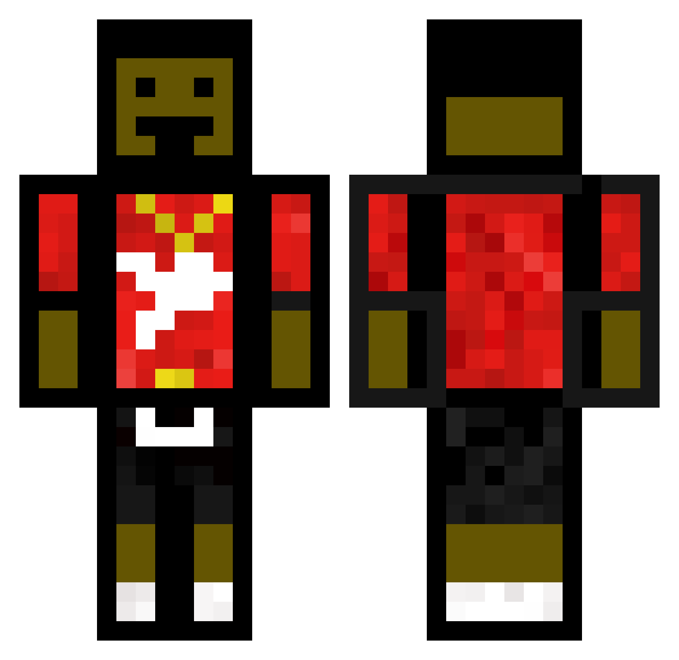 YTAstro6969 Minecraft skin, front and back view
