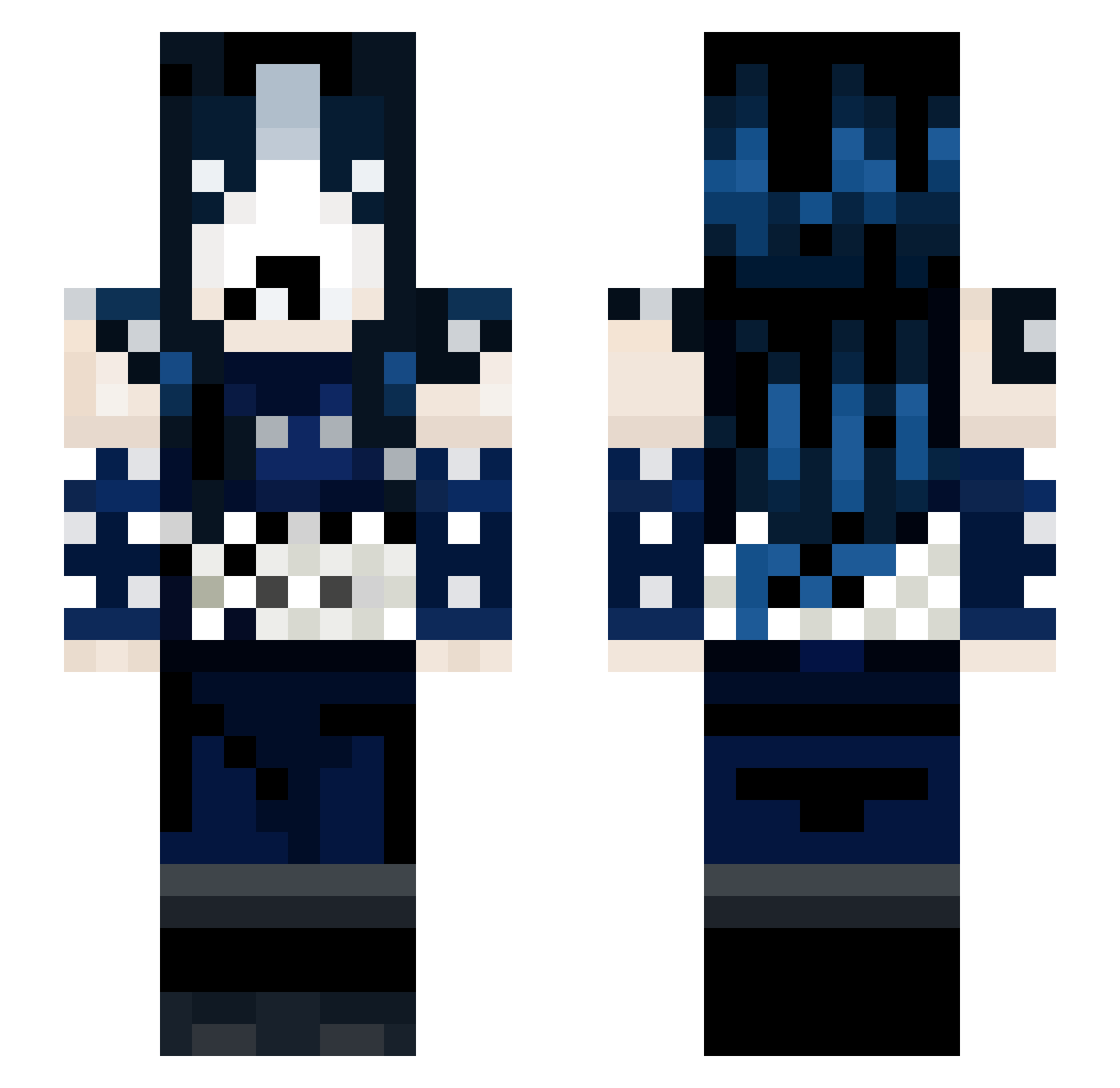 YourPBandJ Minecraft skin, front and back view