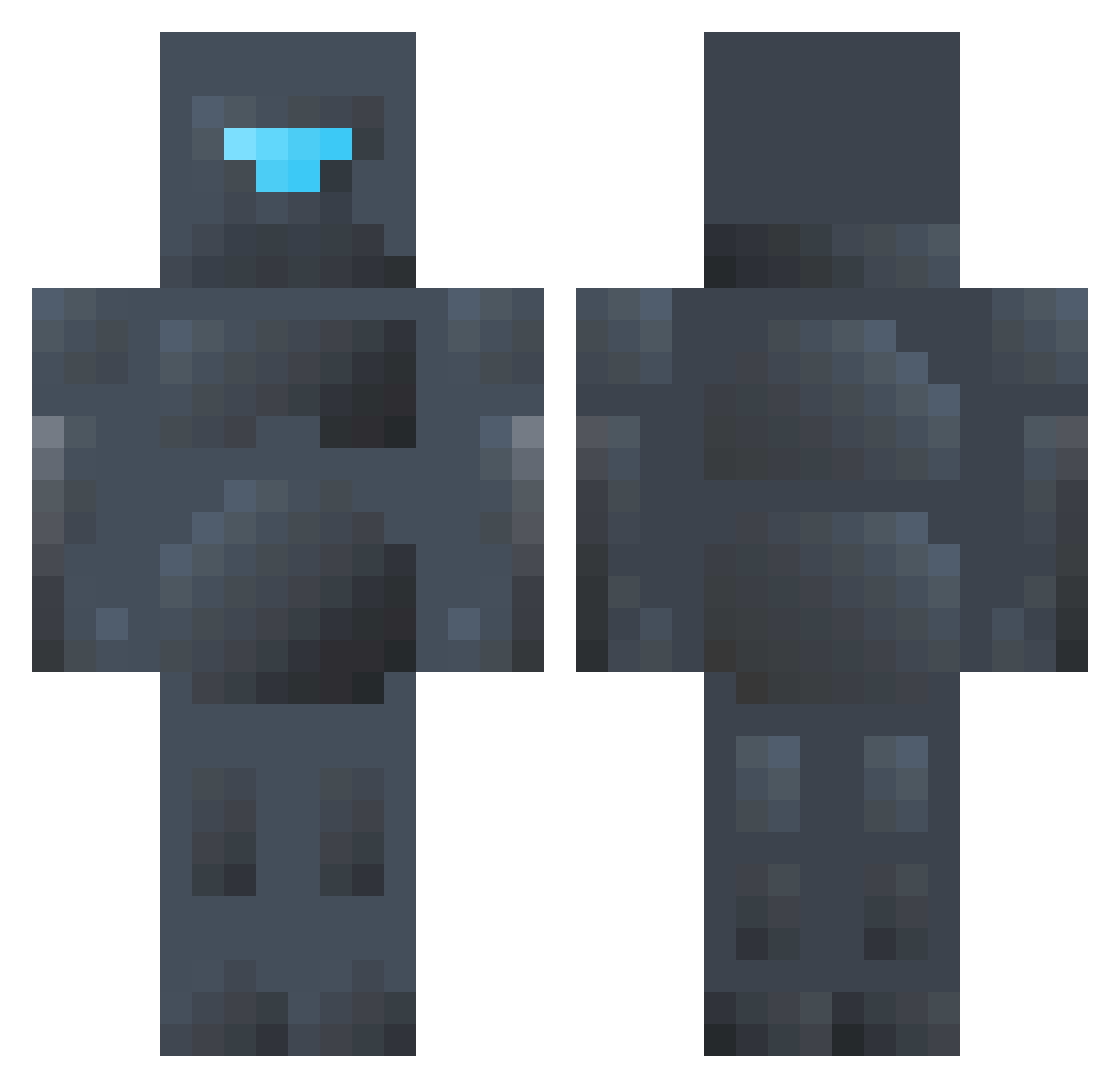 Kocoa17 Minecraft skin, front and back view
