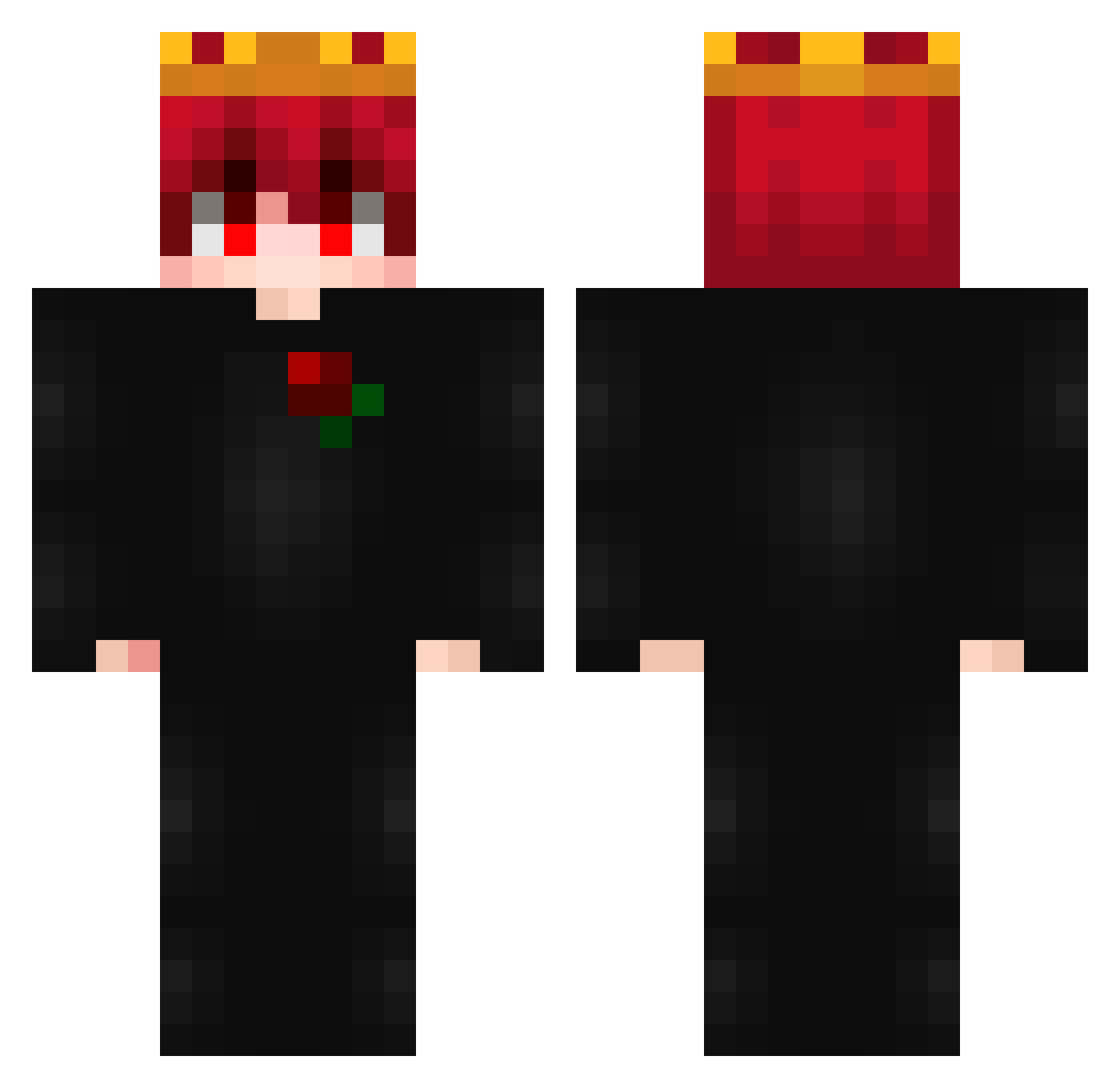 egtL Minecraft skin, front and back view