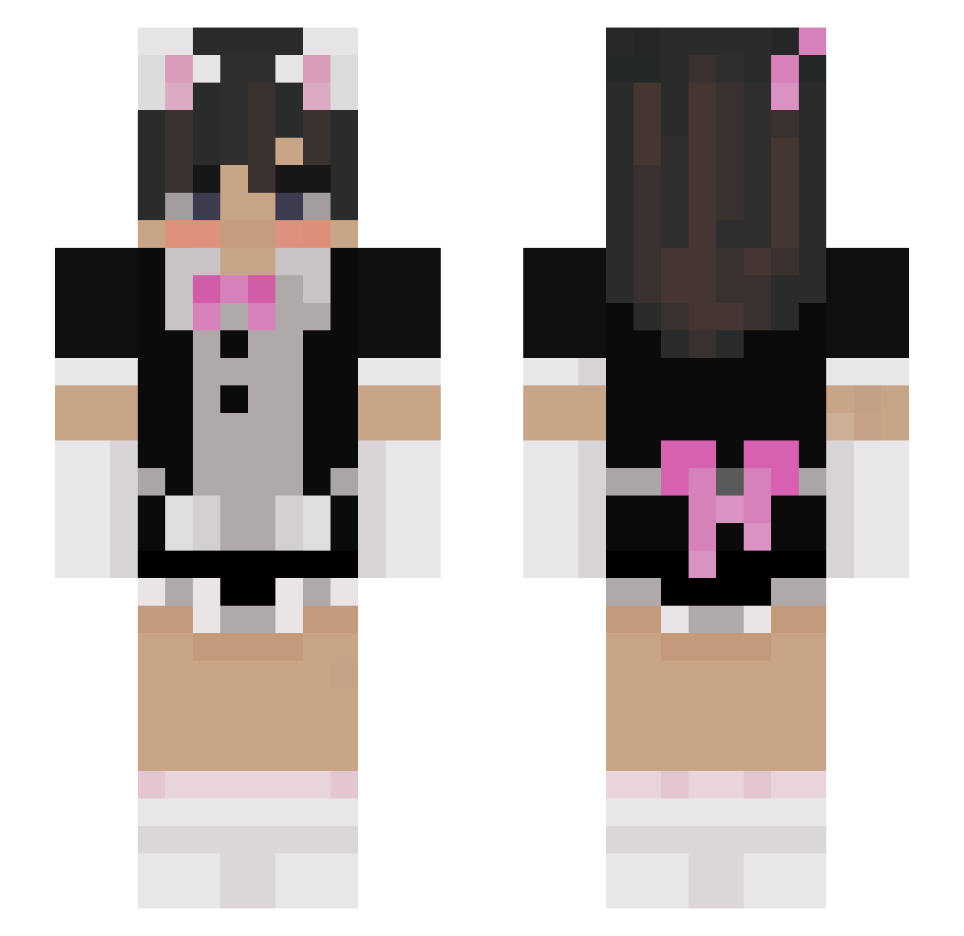 Tierewiet Minecraft skin, front and back view