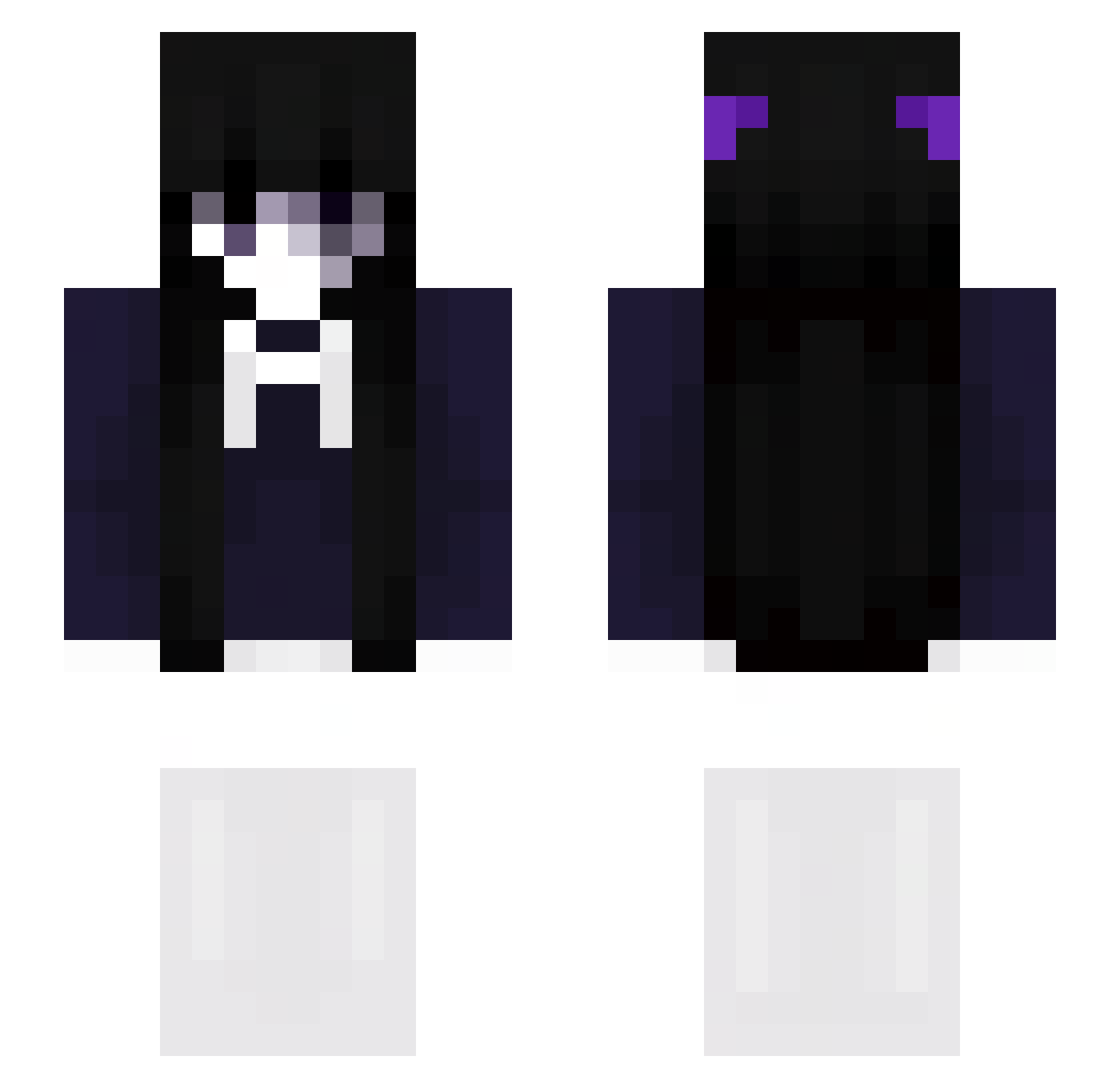 vittszl Minecraft skin, front and back view