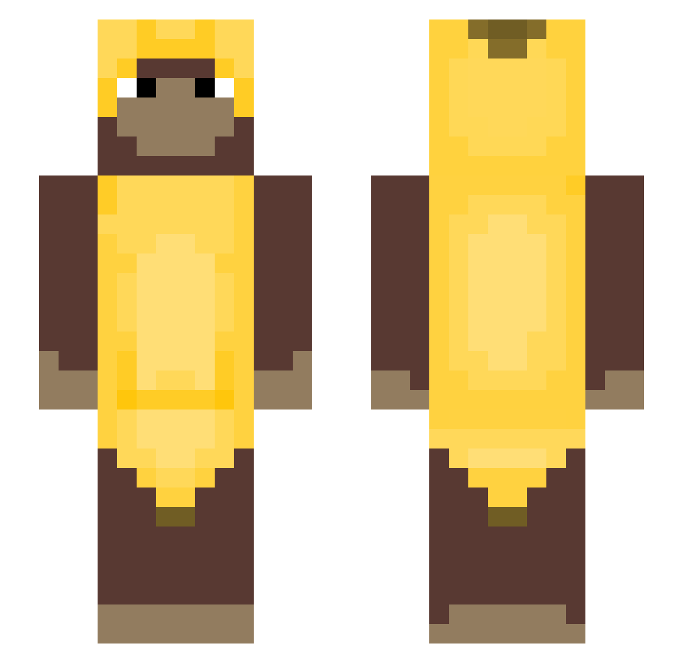 030ShababsBotten Minecraft skin, front and back view