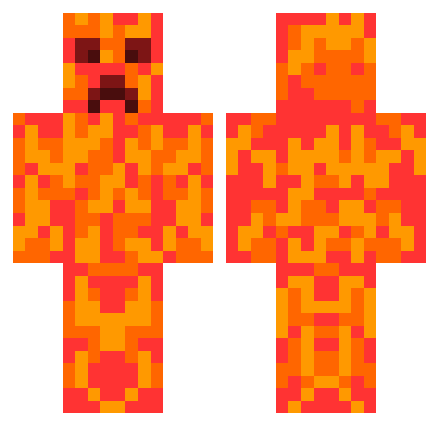 charin Minecraft skin, front and back view
