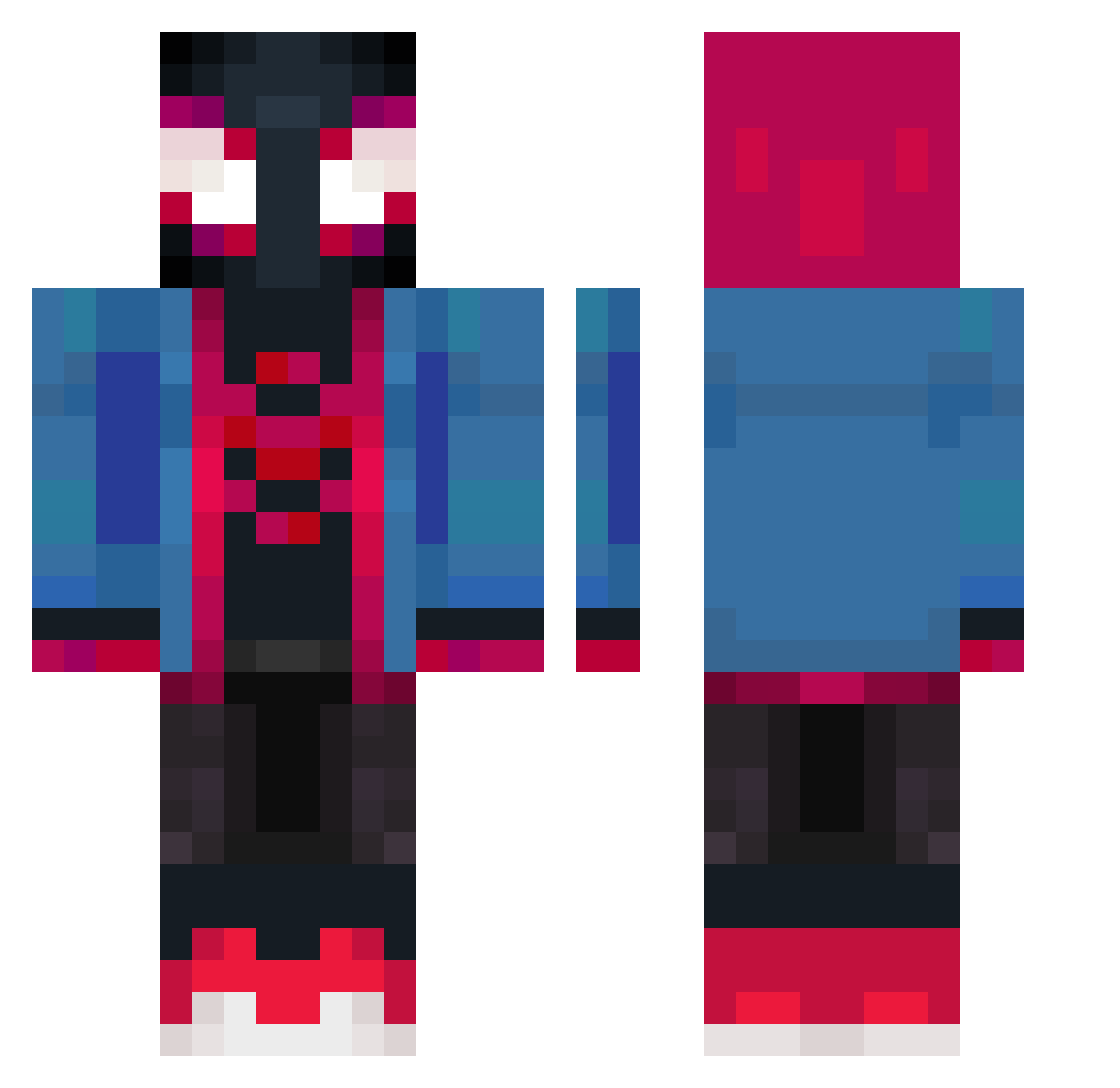 Babilos69 Minecraft skin, front and back view