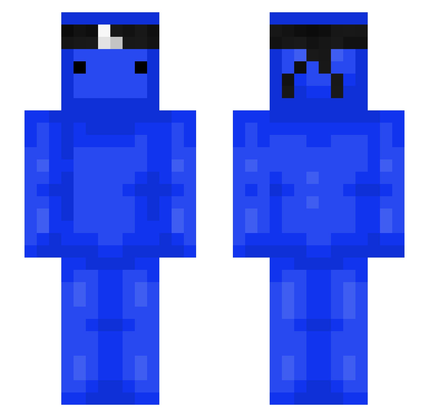 zy2k Minecraft skin, front and back view