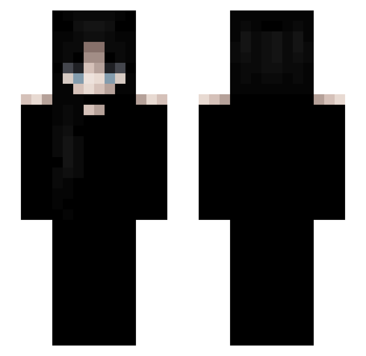 lugv Minecraft skin, front and back view