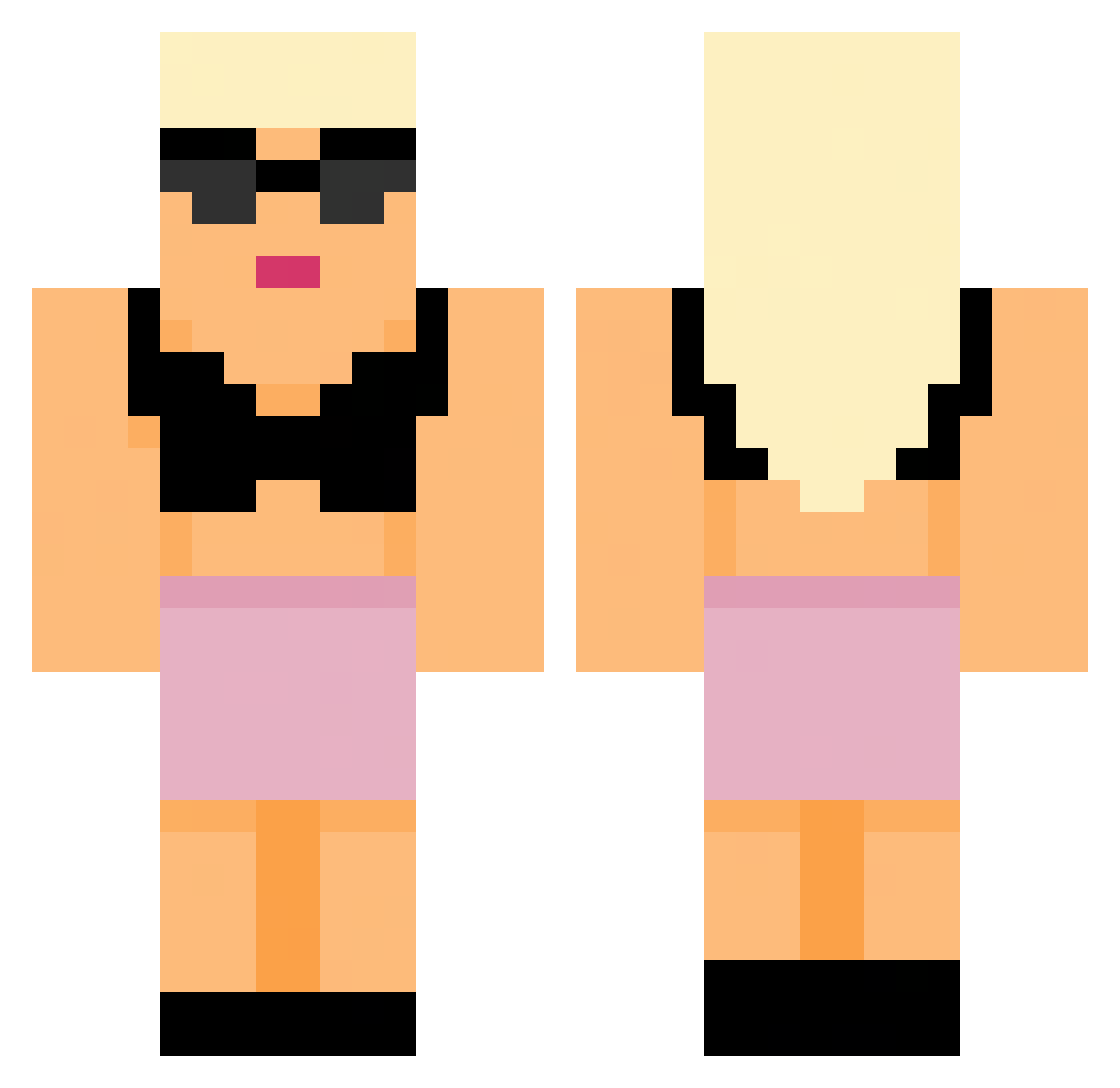 Jegknalderdinmor Minecraft skin, front and back view