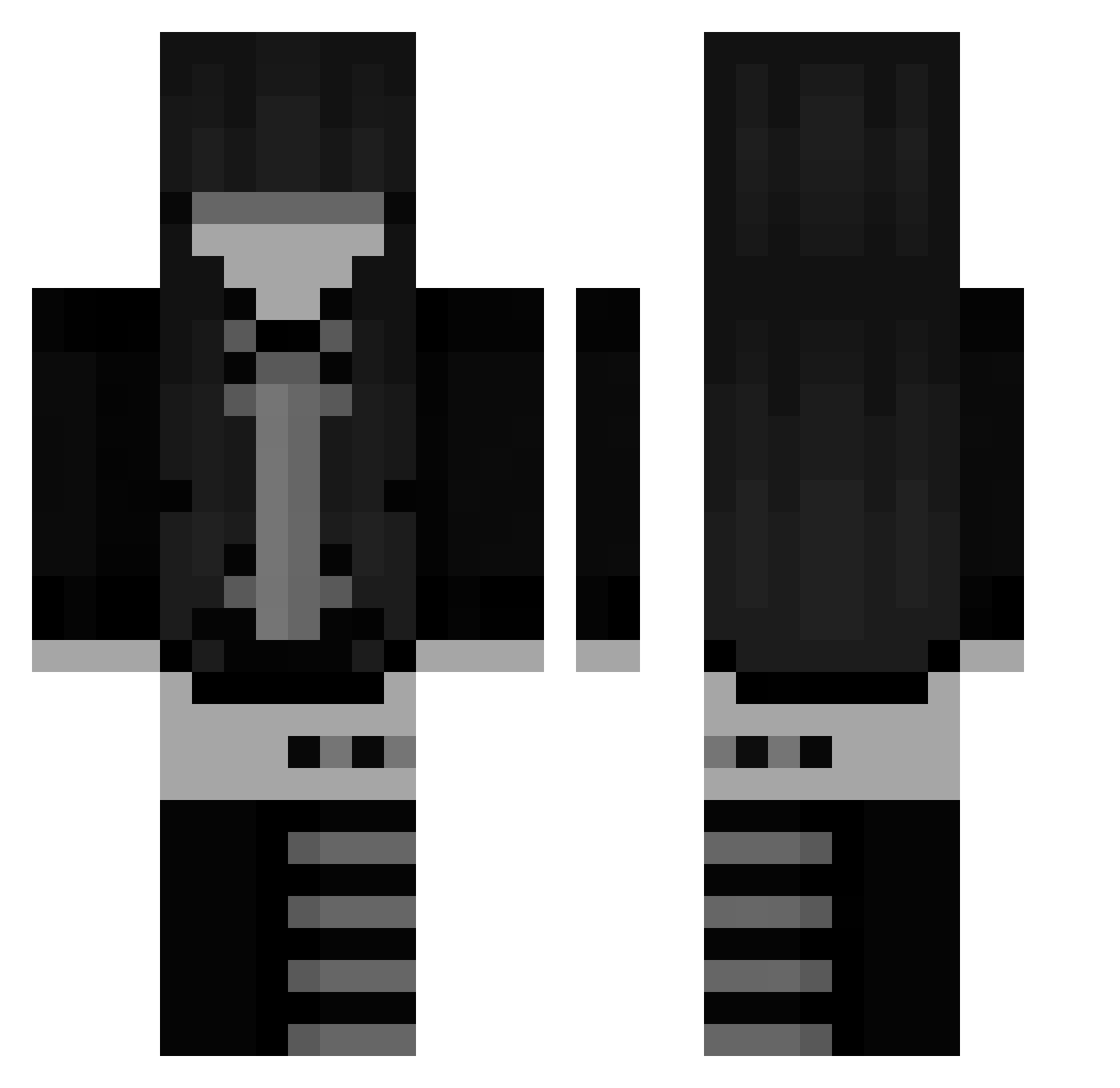 AyKen09 Minecraft skin, front and back view