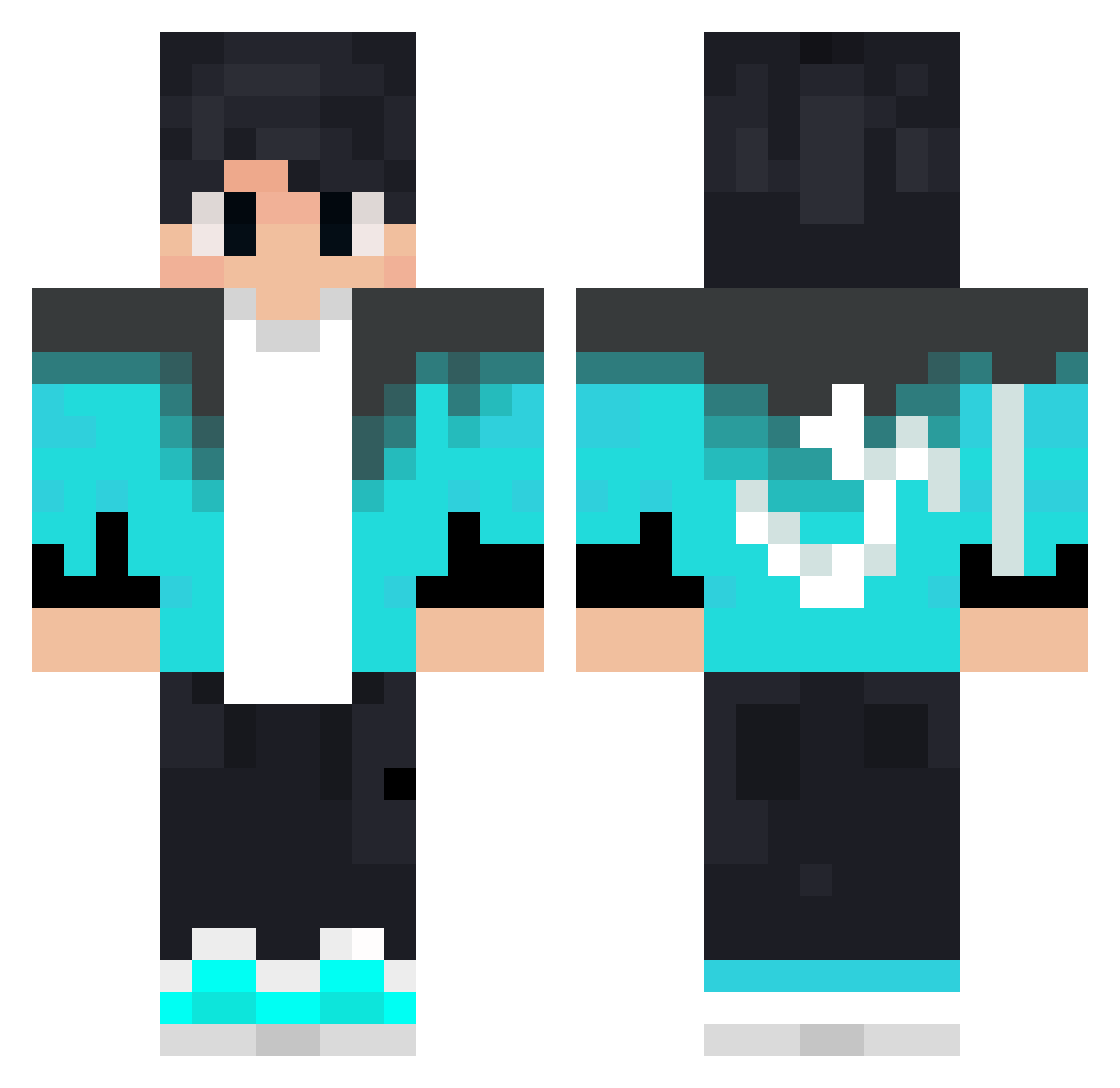 MitsukiPNG Minecraft skin, front and back view