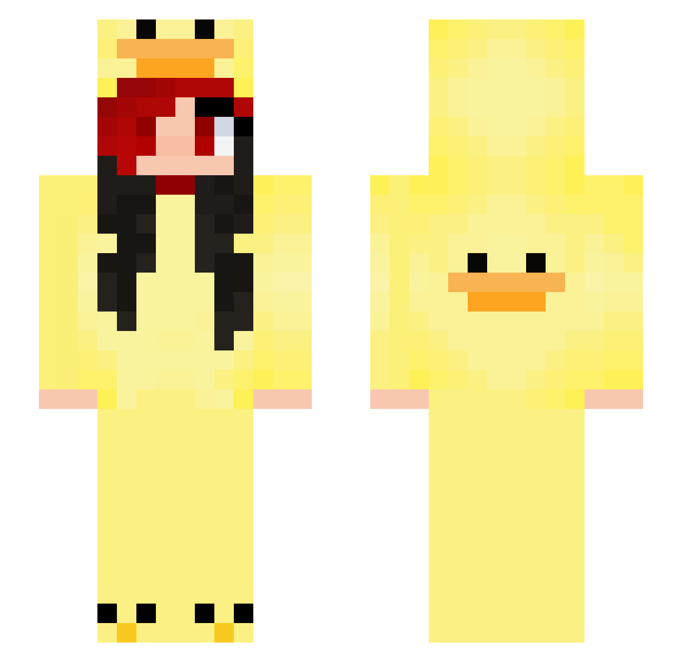 Fire777_ Minecraft skin, front and back view