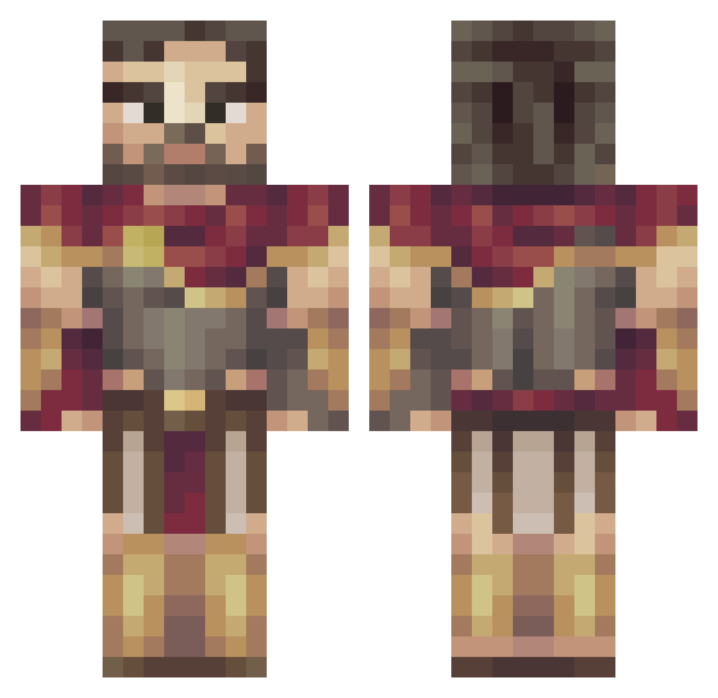Whxsp_ Minecraft skin, front and back view