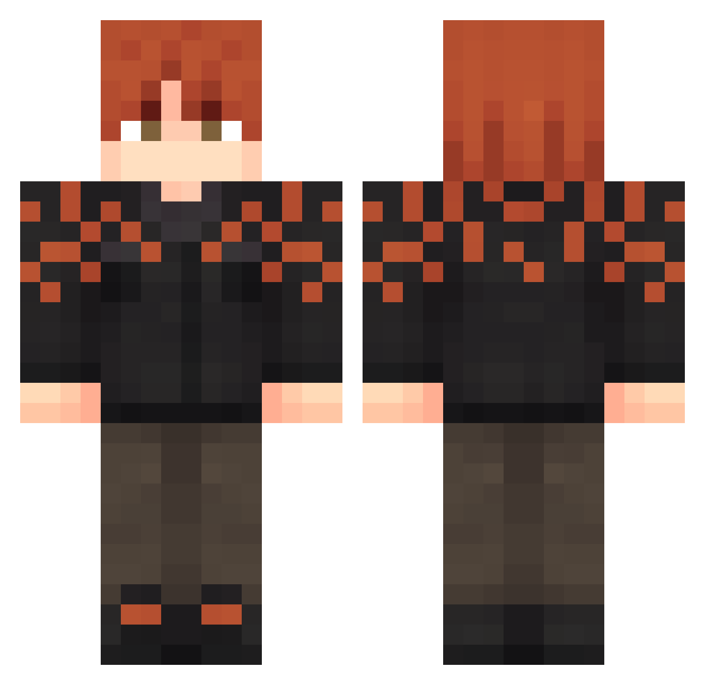 Vulpex__ Minecraft skin, front and back view