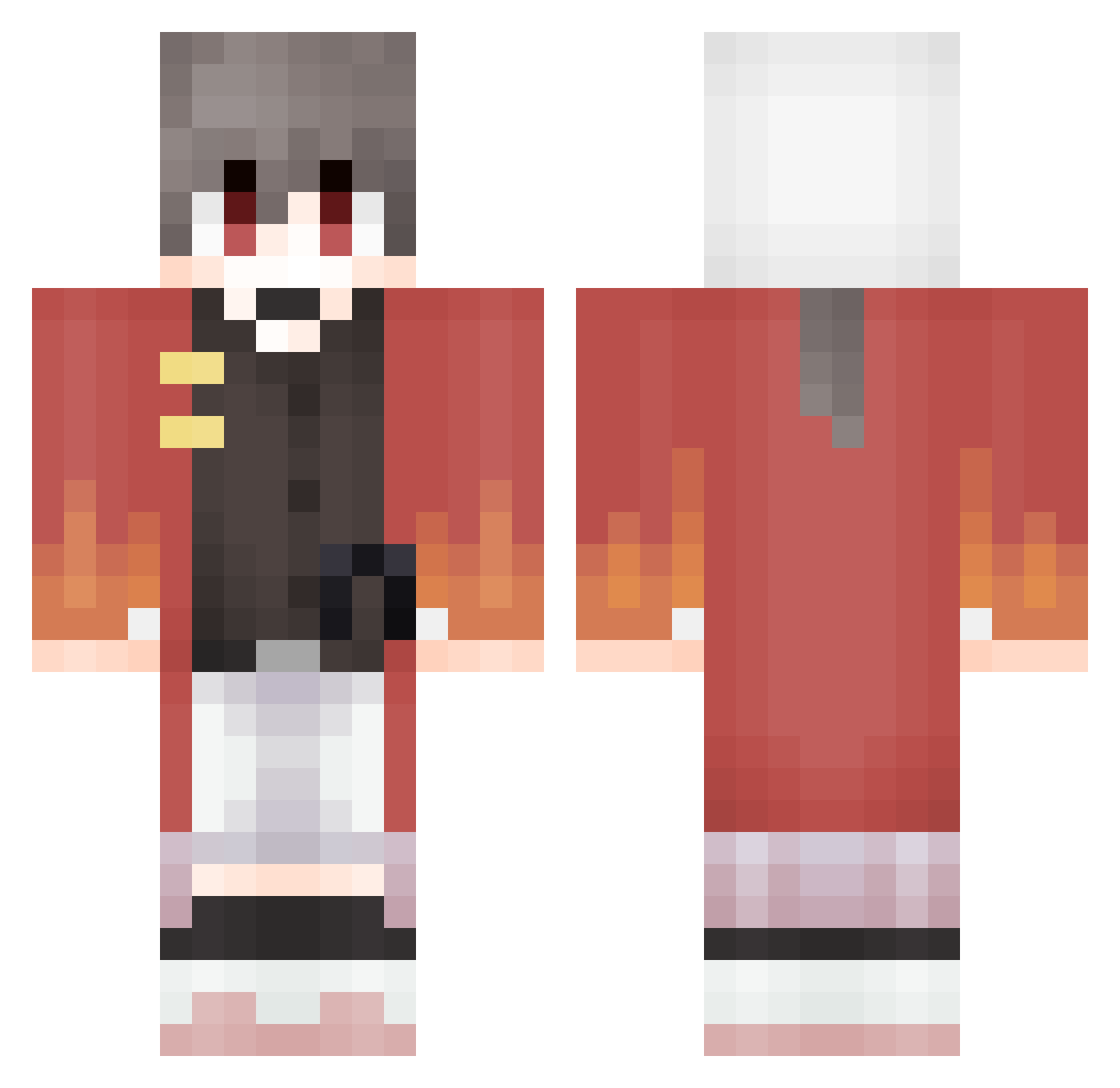 WD_4 Minecraft skin, front and back view