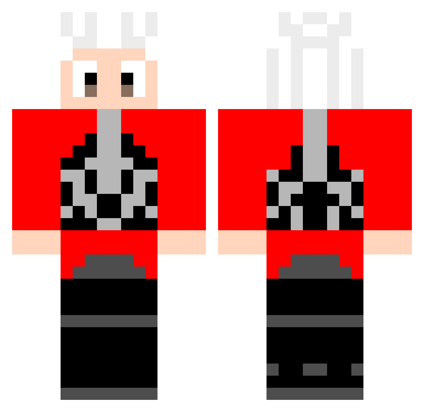 zjhdyn Minecraft skin, front and back view