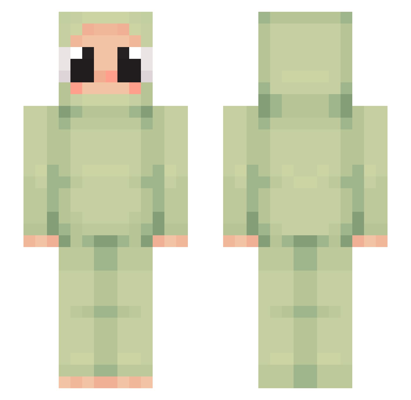 trippy3 Minecraft skin, front and back view