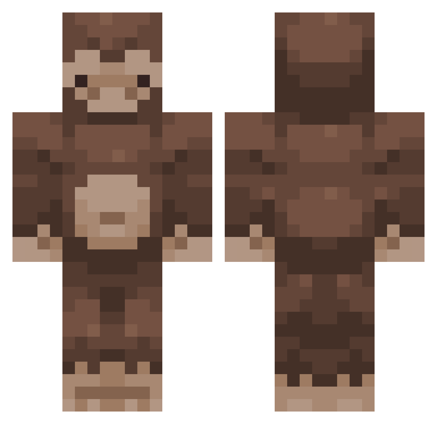 Ghost4946 Minecraft skin, front and back view