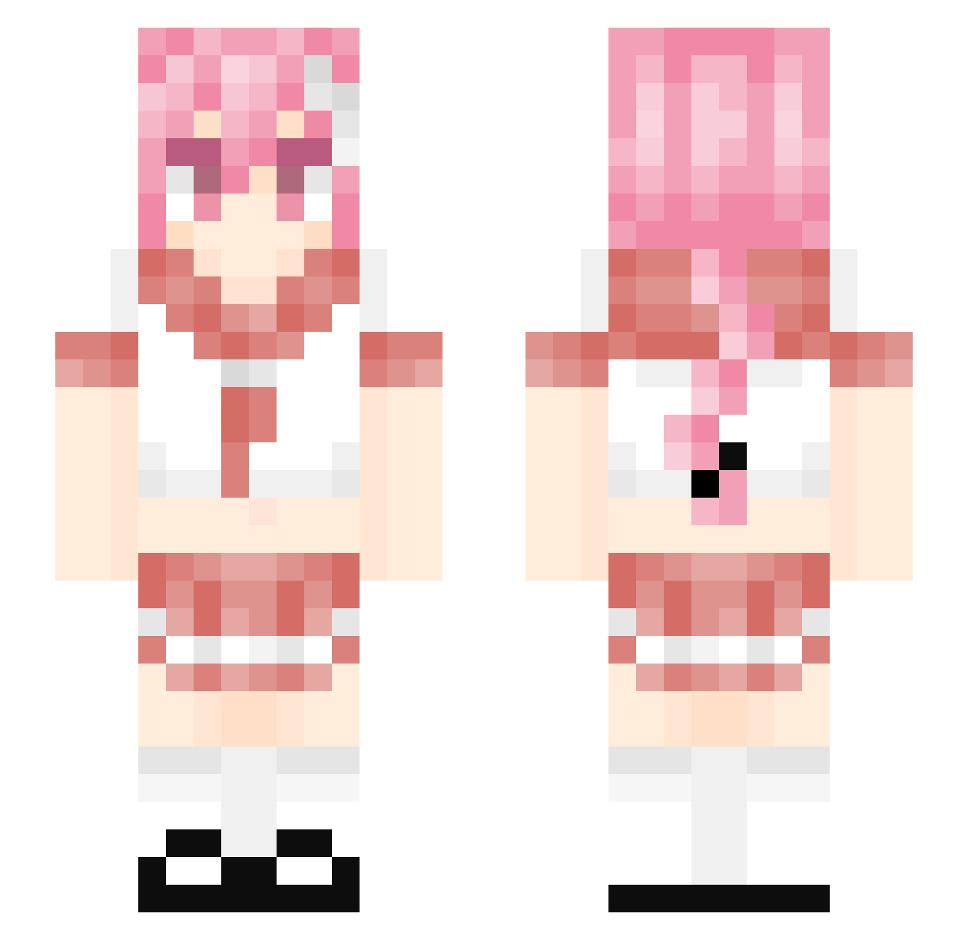 ravenouscat31 Minecraft skin, front and back view