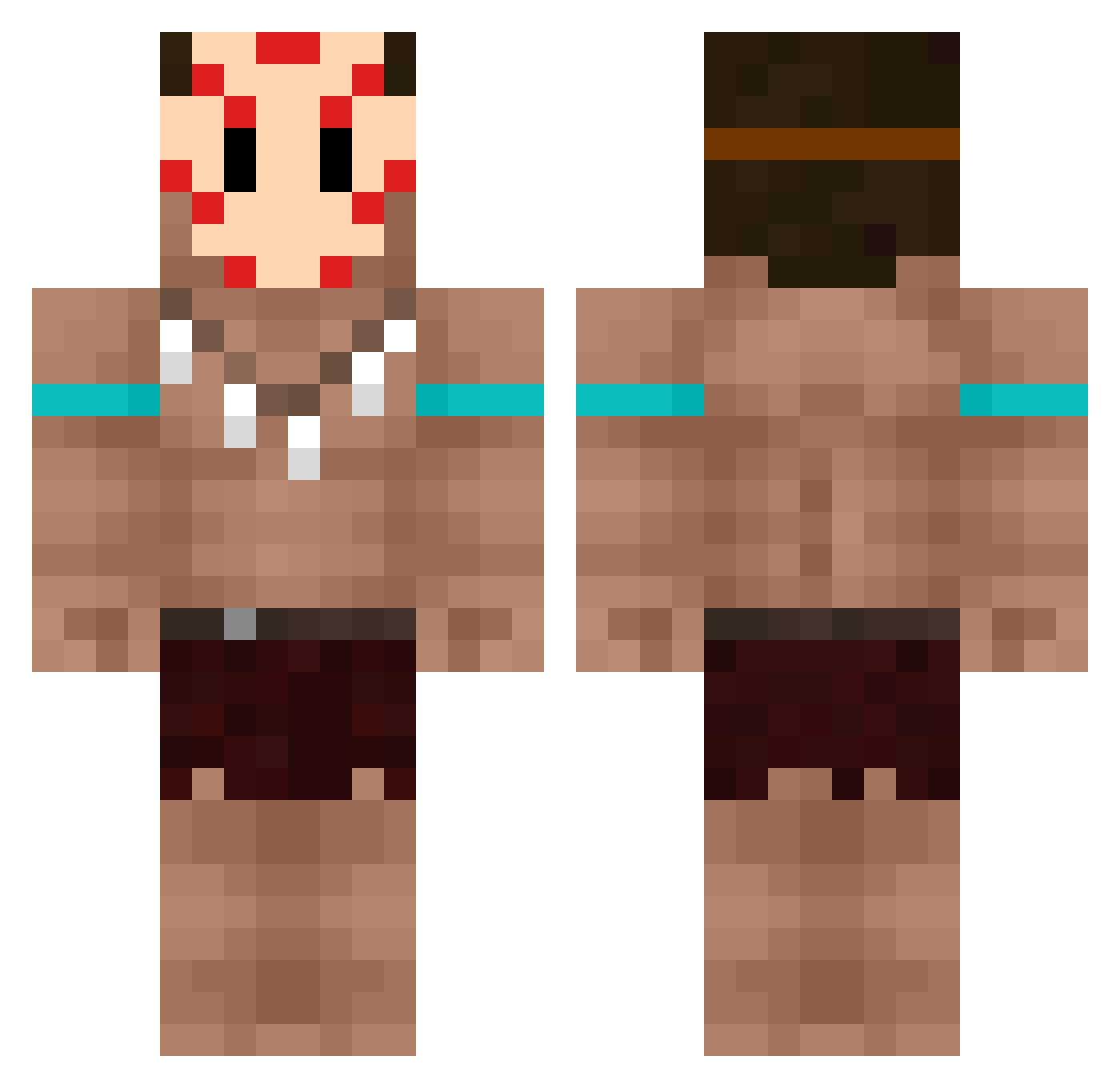 Tsann1221 Minecraft skin, front and back view