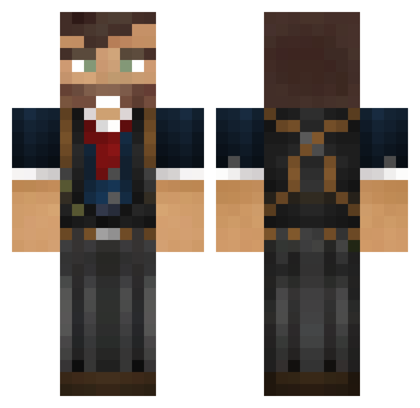 Rcomico98 Minecraft skin, front and back view