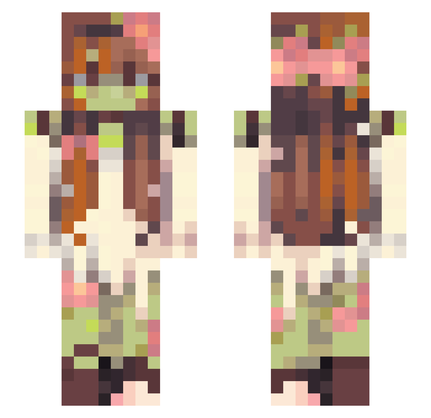 RavenHallows5151 Minecraft skin, front and back view