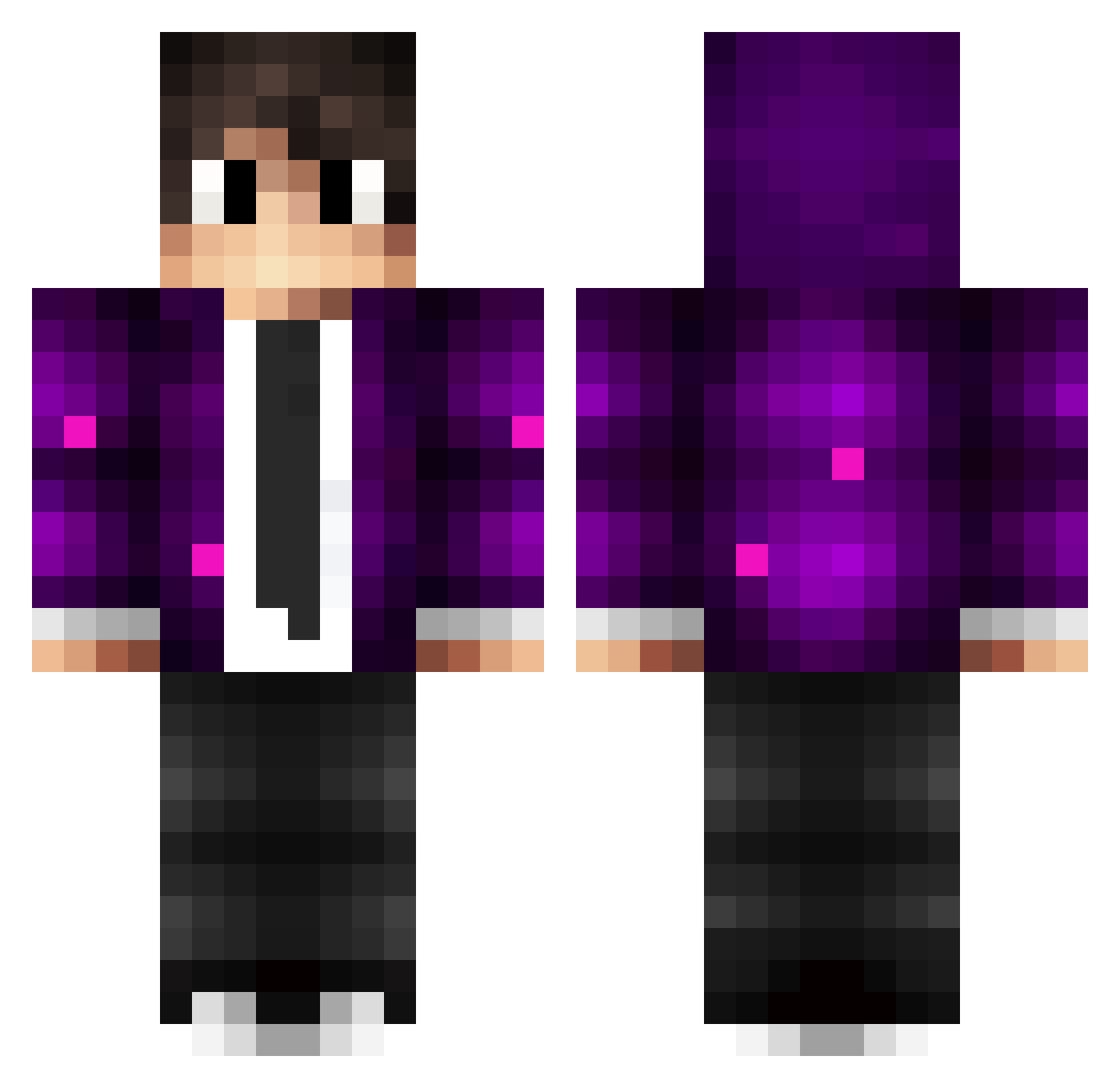 redox2725 Minecraft skin, front and back view
