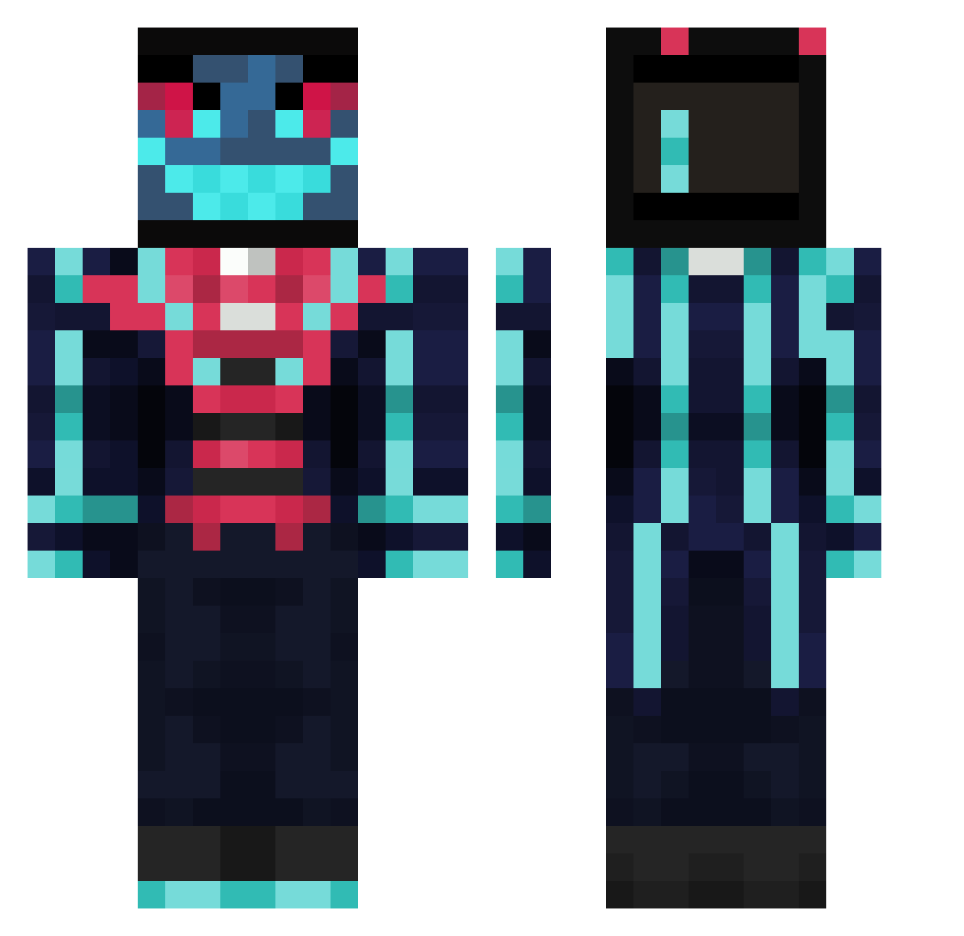 Gustavo_Fring787 Minecraft skin, front and back view