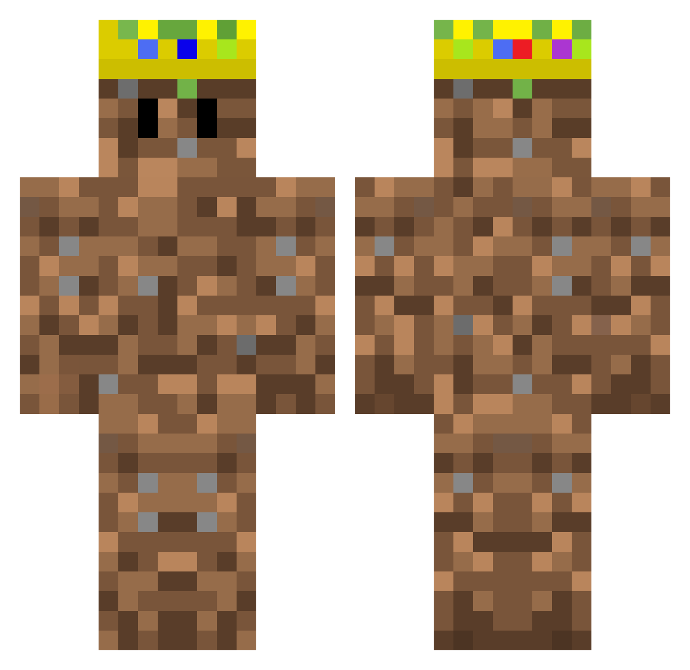 Swift9707 Minecraft skin, front and back view